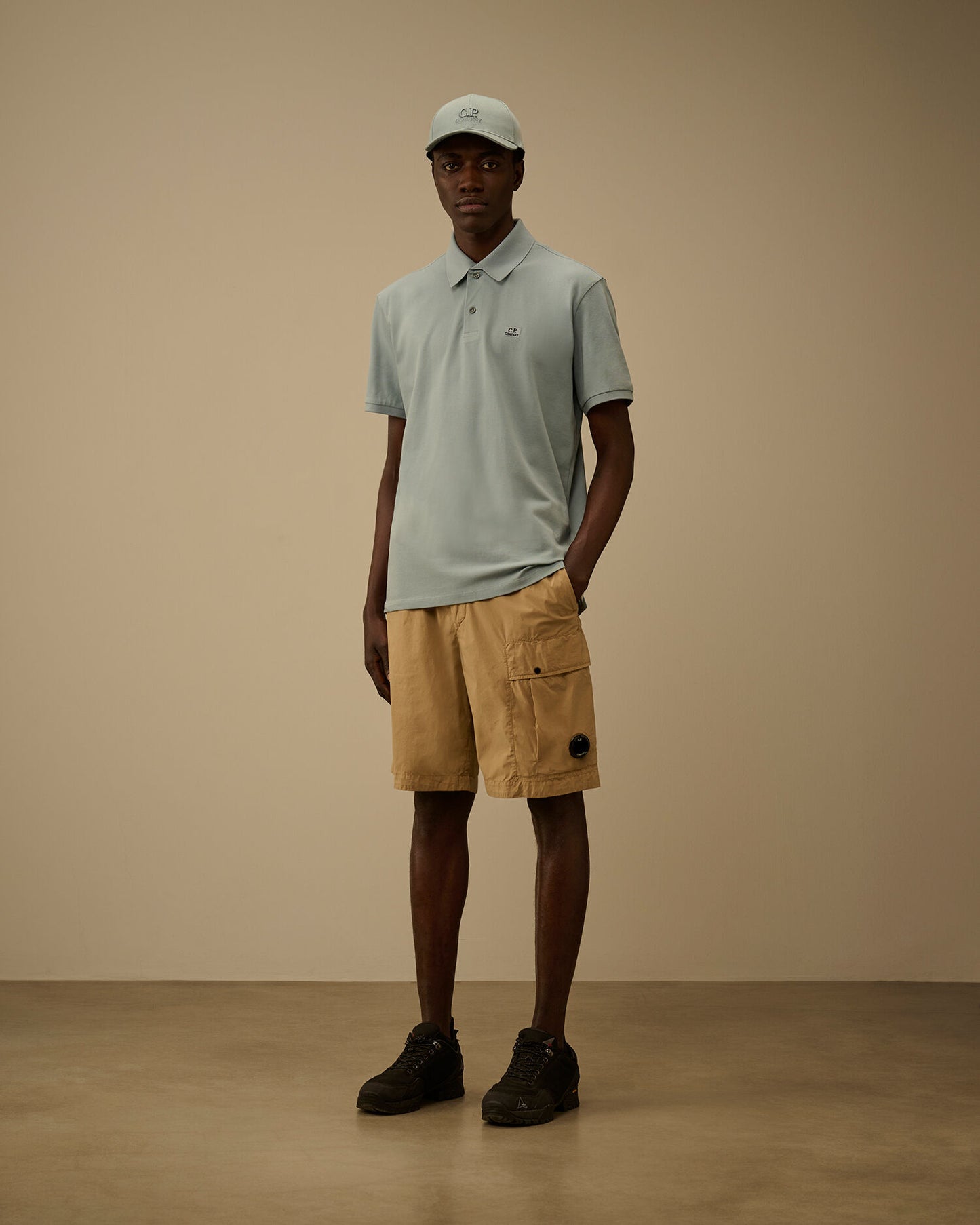 50 Fili Stretch Loose Lens Cargo Shorts, ANPHORA - BEIGE