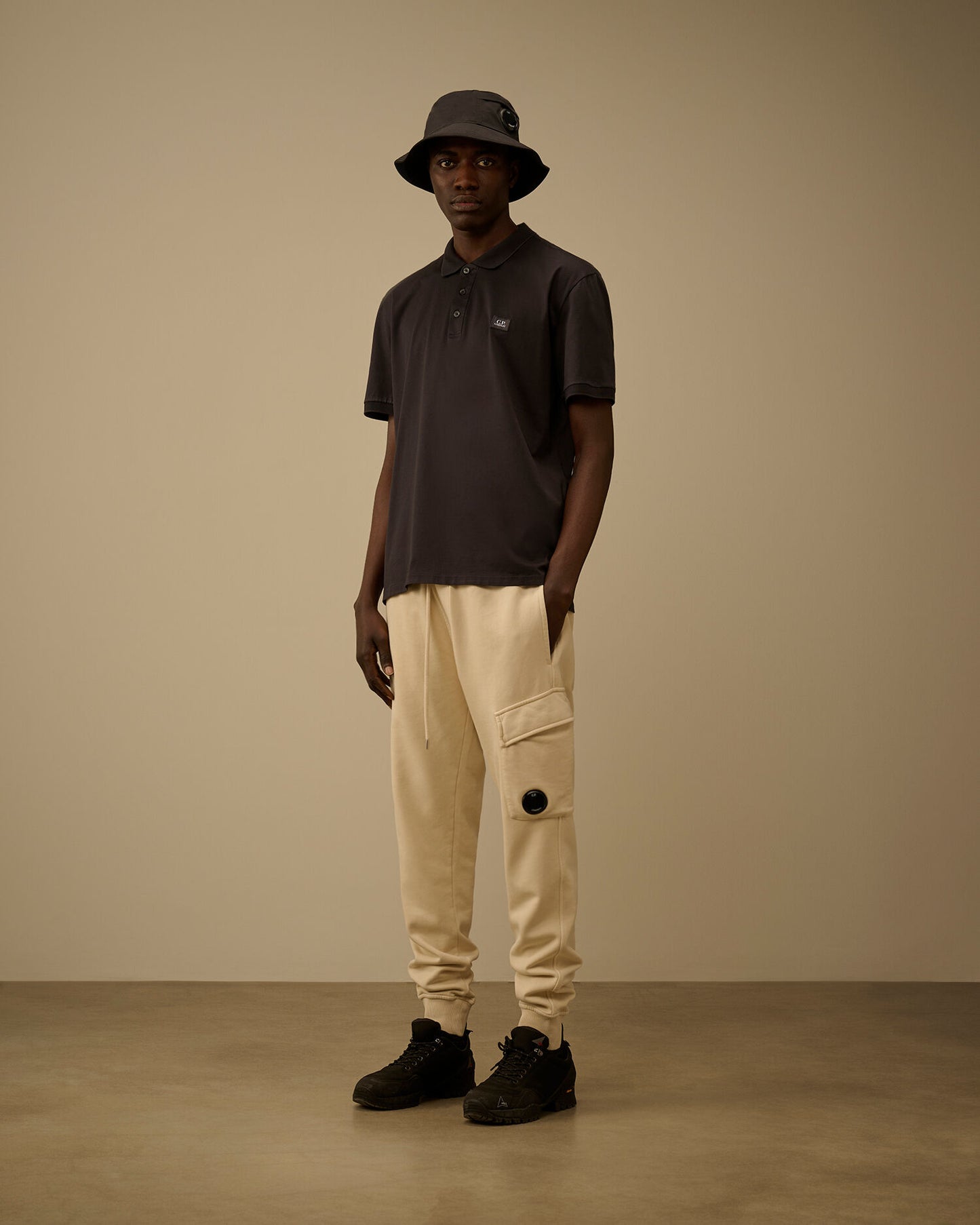 70/2 Mercerized Jersey Gasato Short Sleeve Polo, BLACK