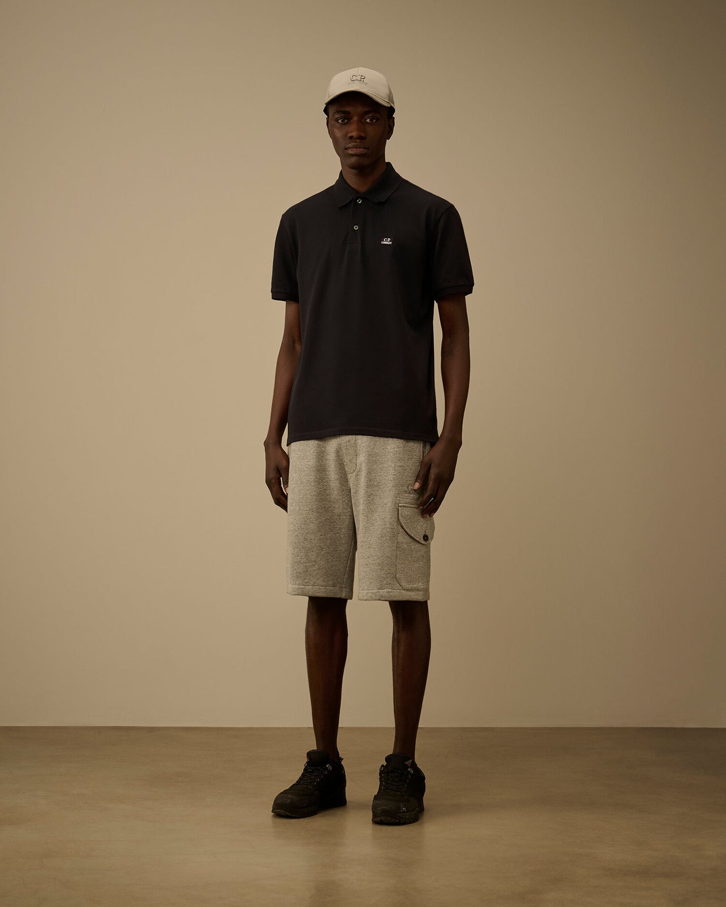 Diagonal Raised Fleece Cargo Sweatshorts, GREYSTONE MELANGE