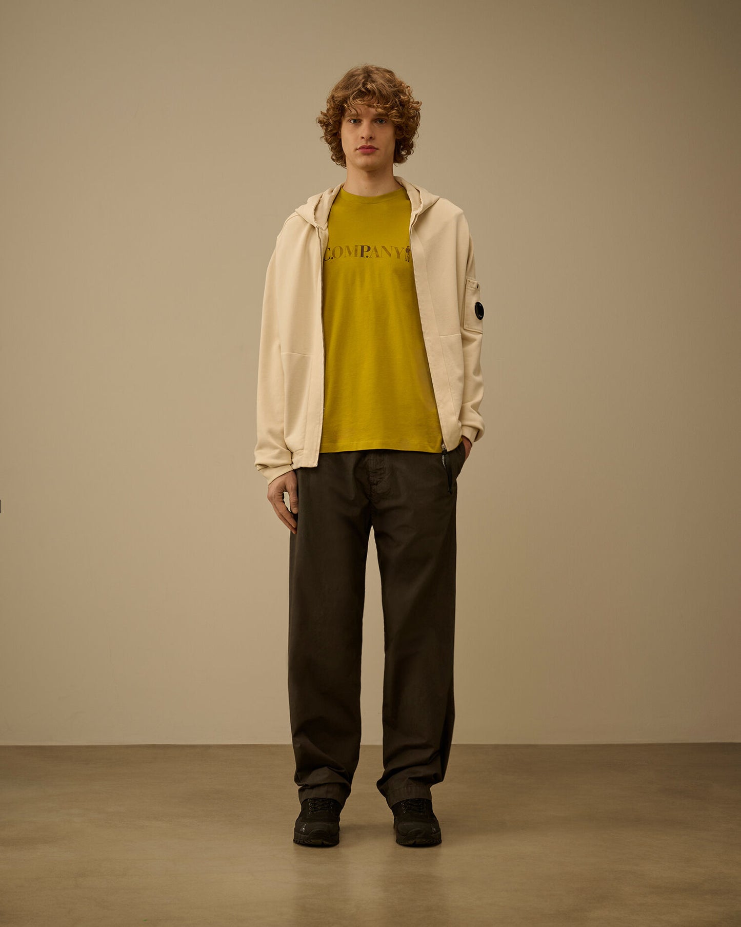 30/1 Jersey Short Sleeve Chest Logo T-Shirt, ANTIQUE MOSS -YELLOW