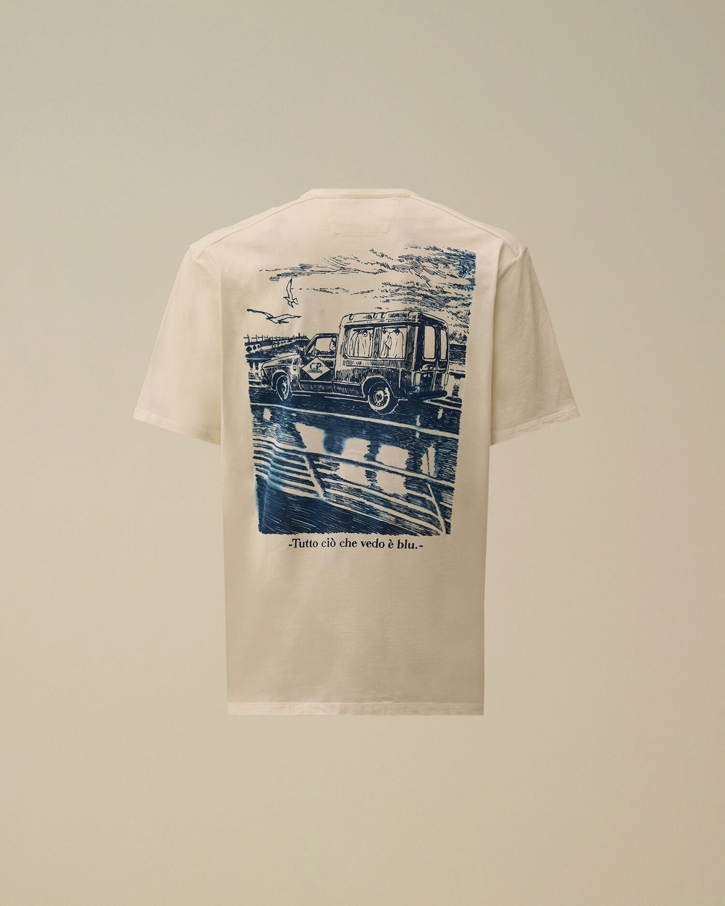 Compact 20/1 Jersey Short Sleeve Logo T-Shirt, GAUZE WHITE