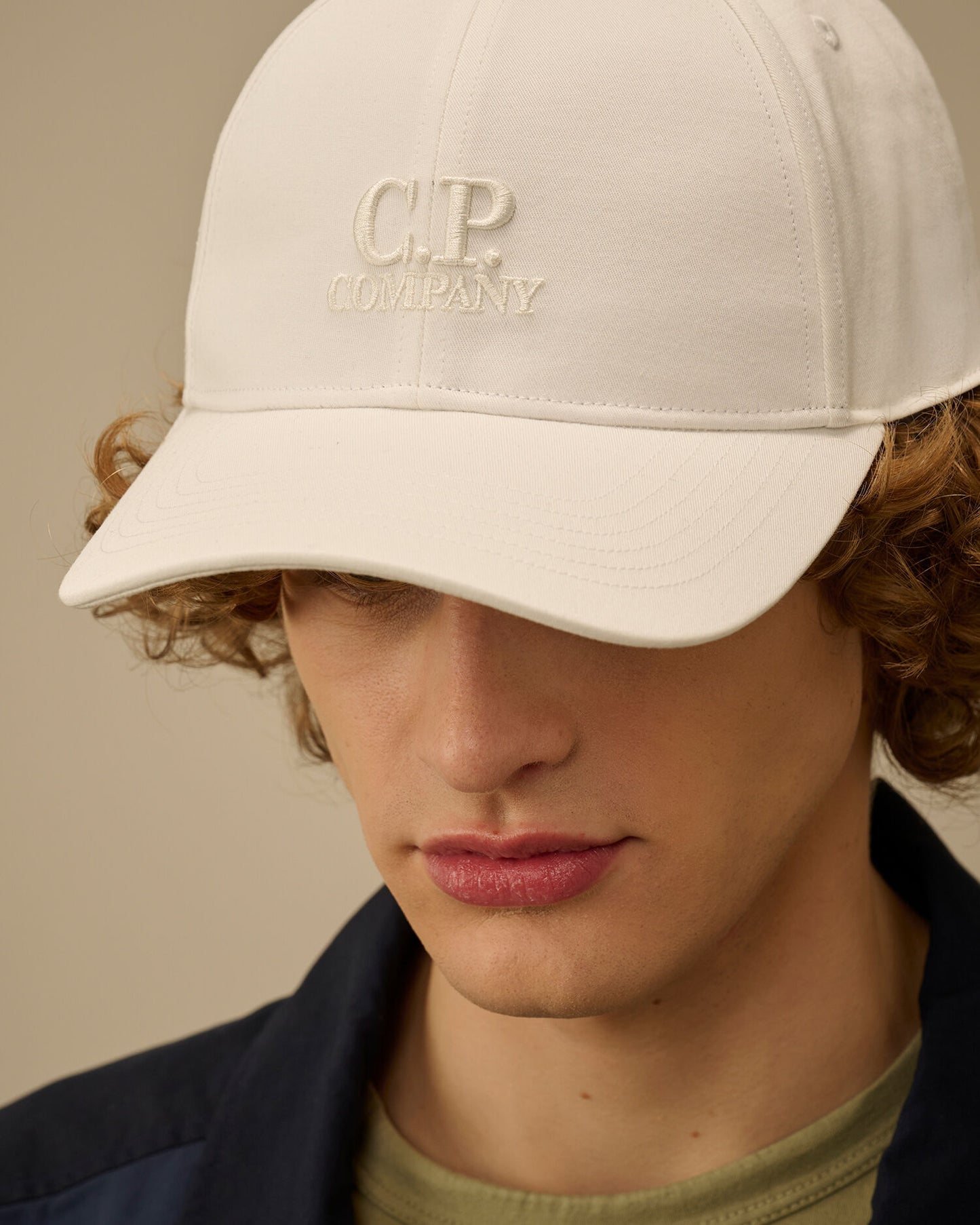 Gabardine Logo Cap, GAUZE WHITE