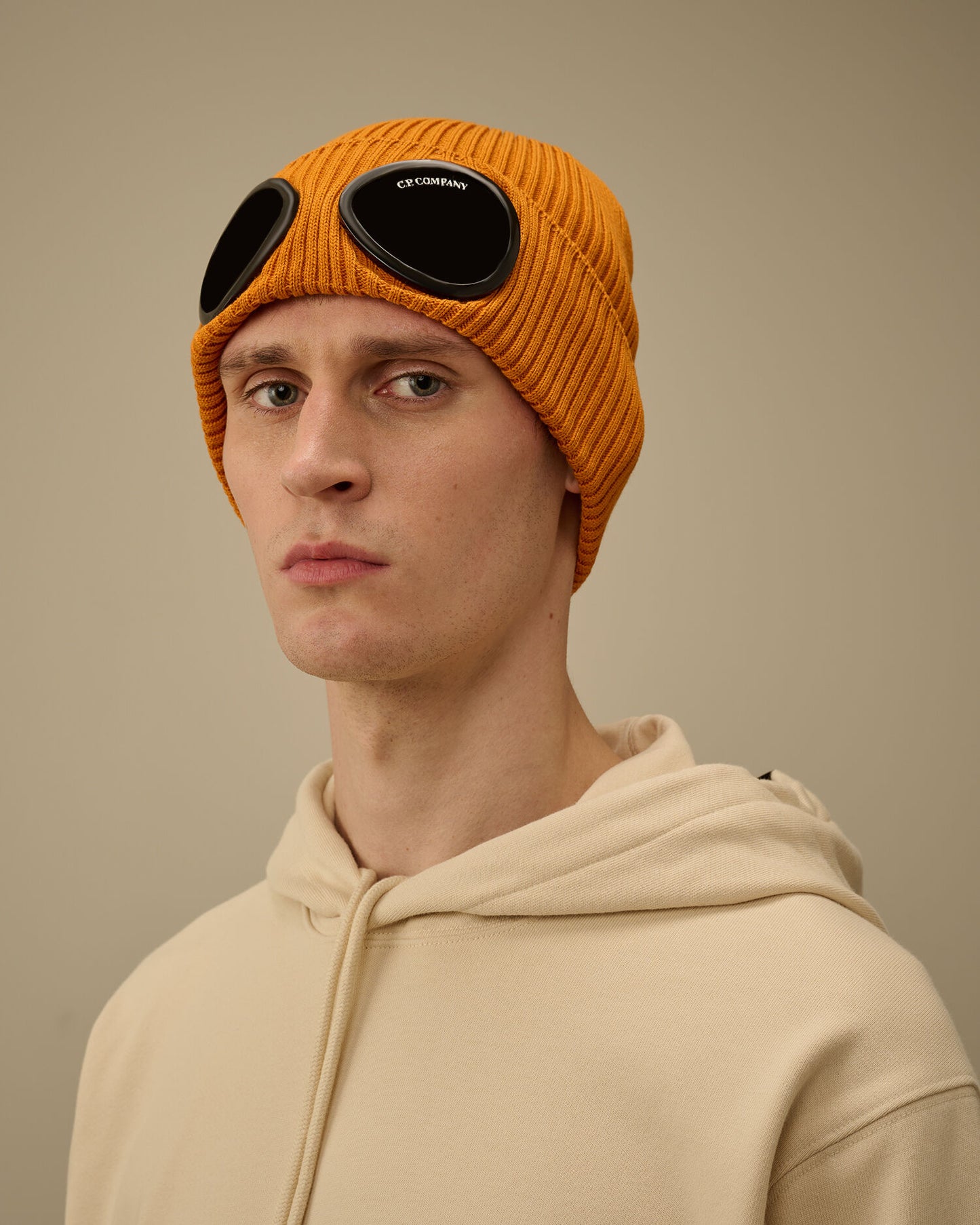 Cotton Goggle Beanie, DESERT SUN - ORANGE