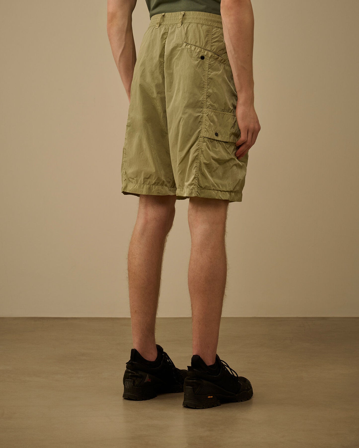 Chrome-R Lens Boxy Cargo Shorts, MOSS GRAY - GREEN