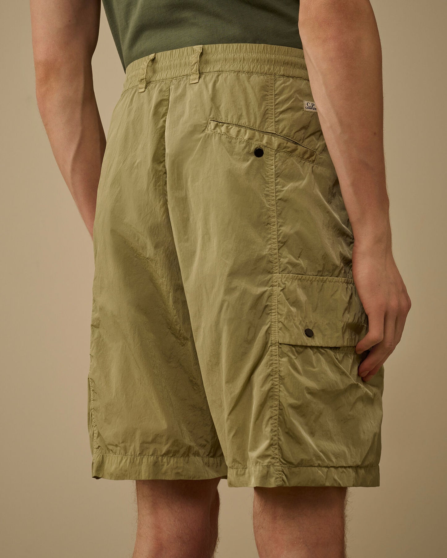 Chrome-R Lens Boxy Cargo Shorts, MOSS GRAY - GREEN