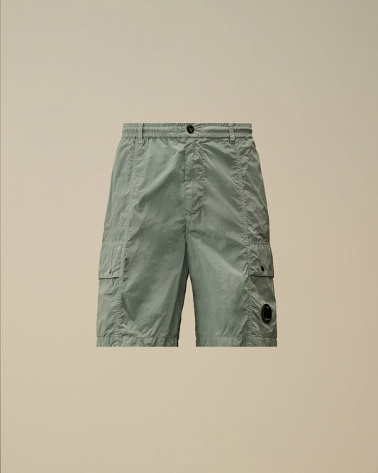 Chrome-R Lens Boxy Cargo Shorts, SILVER BLUE