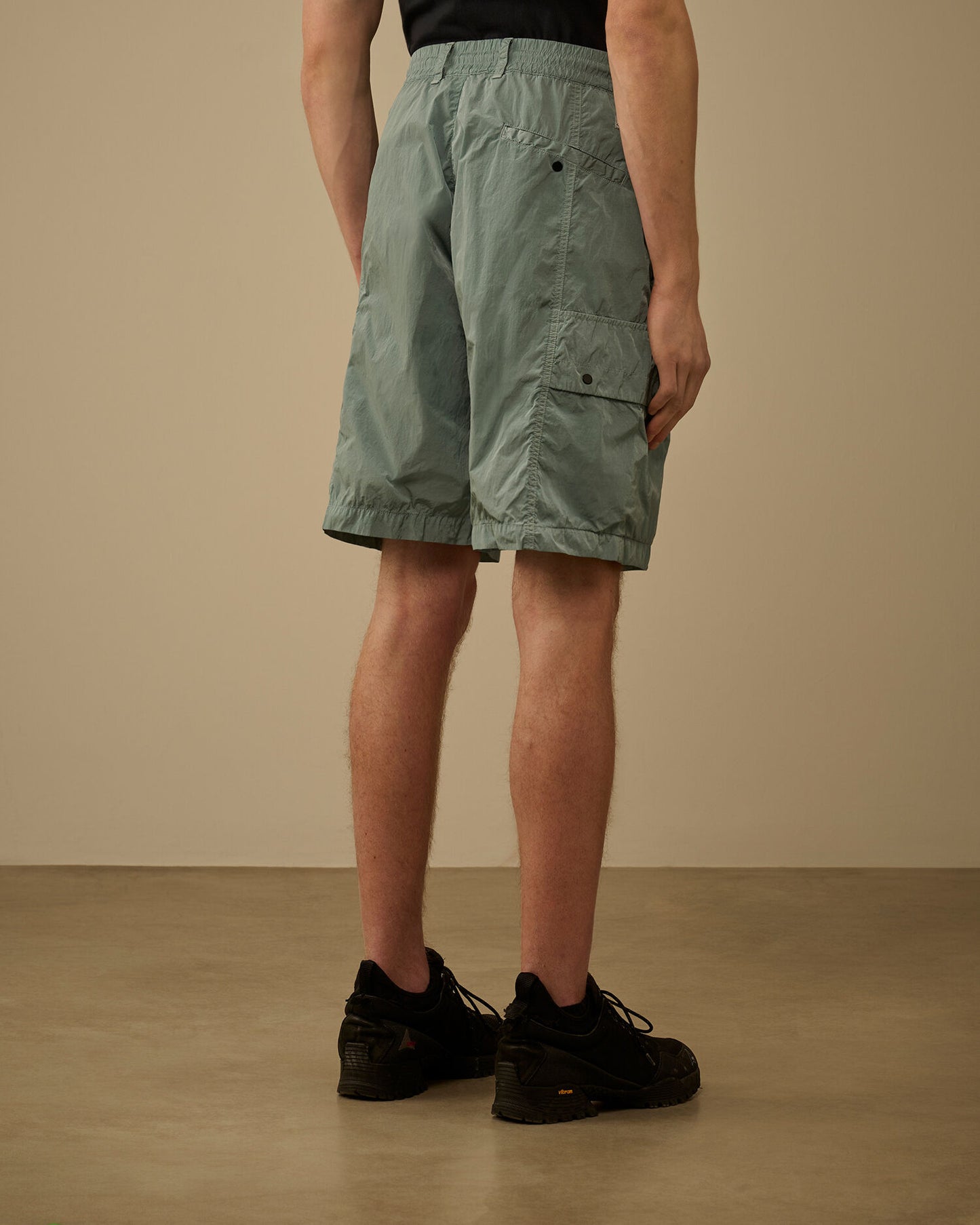 Chrome-R Lens Boxy Cargo Shorts, SILVER BLUE
