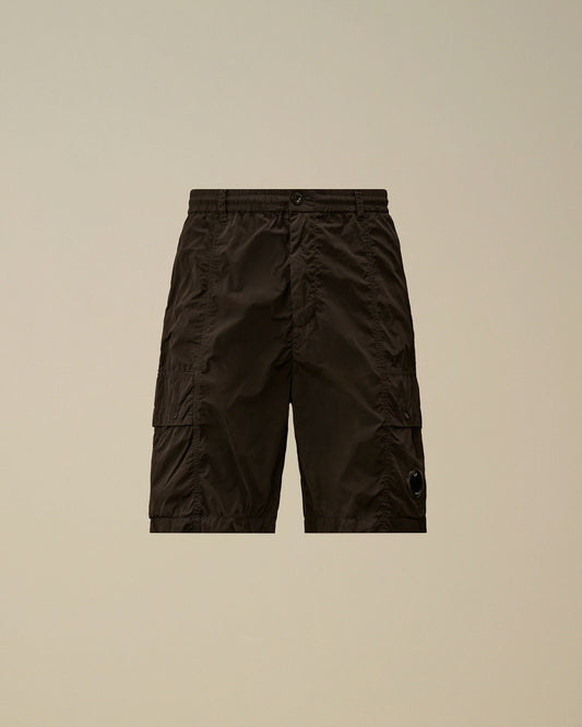 Chrome-R Lens Boxy Cargo Shorts, BLACK