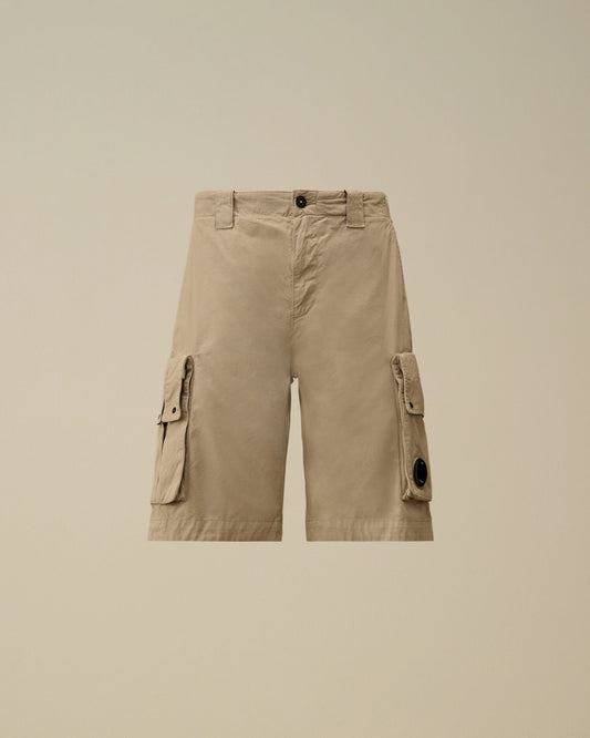 Cotton Gabardine Lens Cargo Shorts, DOVE - GREY
