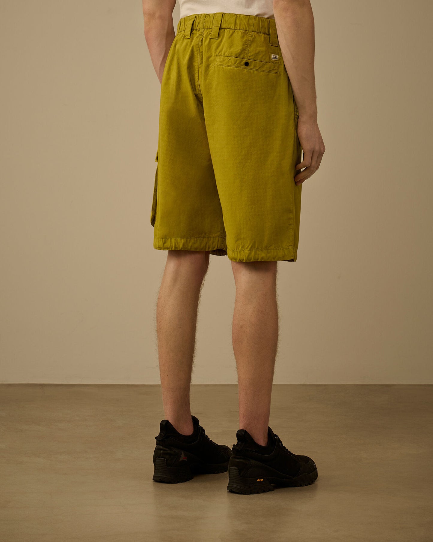 Cotton Rip-Stop Loose Lens Cargo Shorts, BURNISHED GOLD - YELLOW