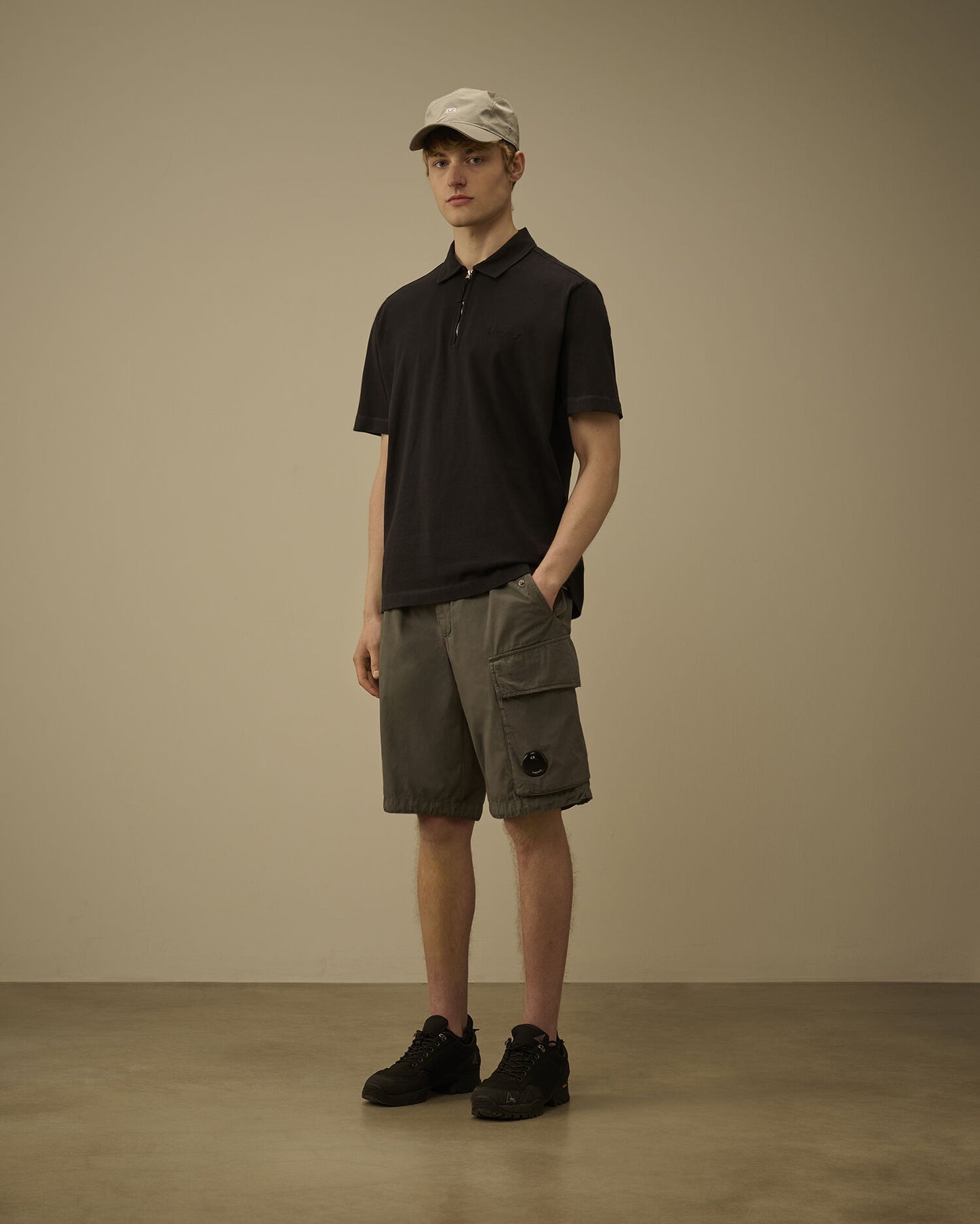 Cotton Rip-Stop Loose Lens Cargo Shorts, GUNMETAL - GREY