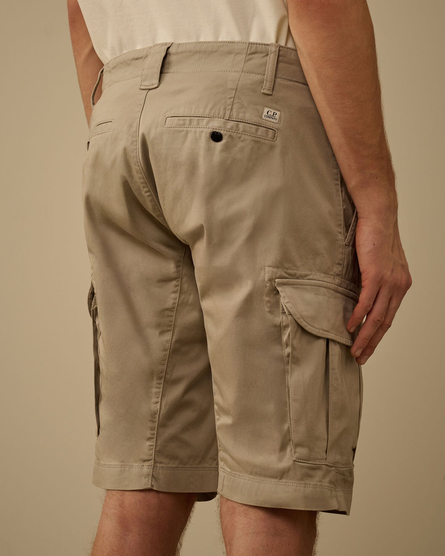 Stretch Sateen Cargo Lens Shorts, DOVE - GREY