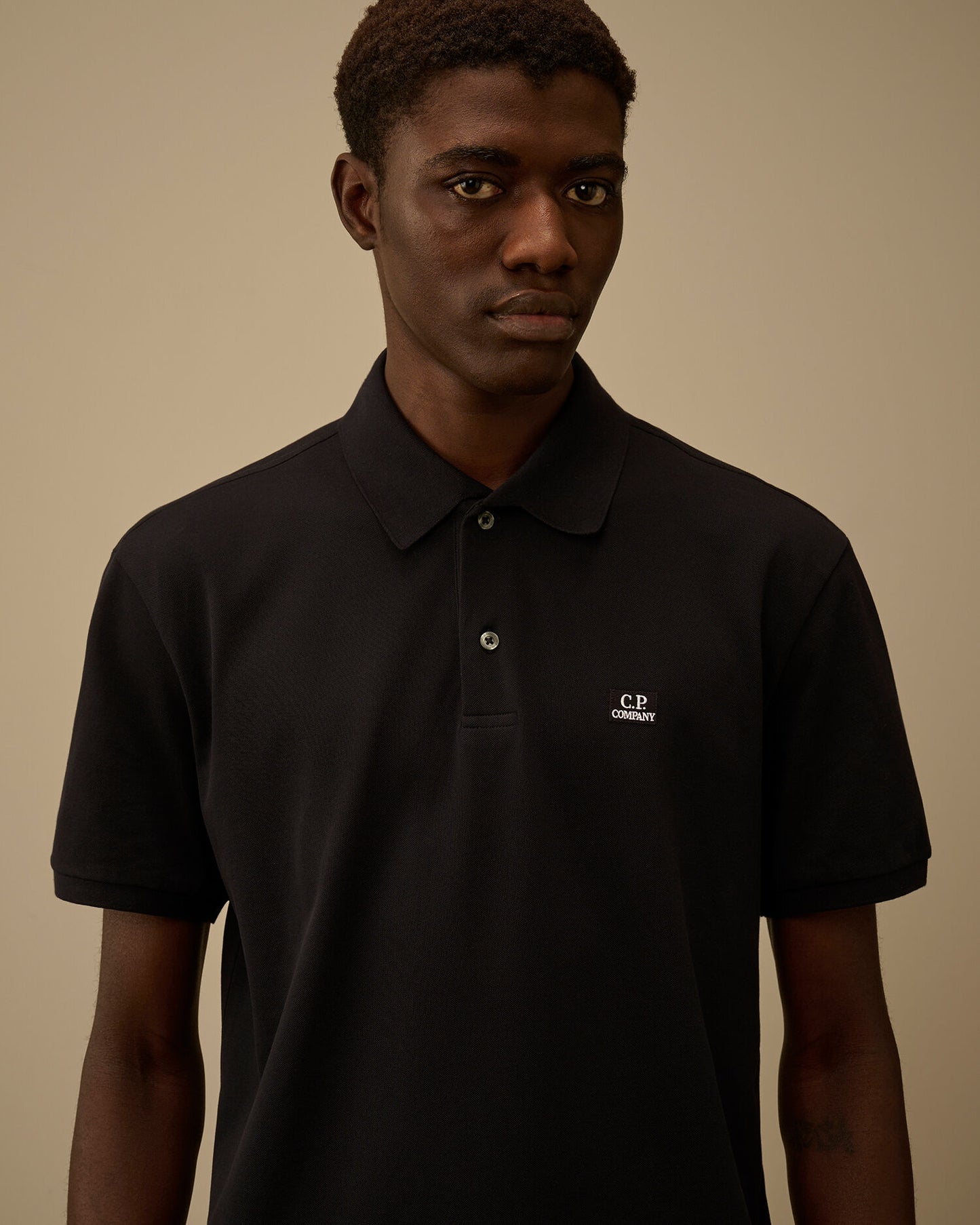 Stretch Piquet Short Sleeve Point Collar Polo, TOTAL ECLIPSE - BLUE