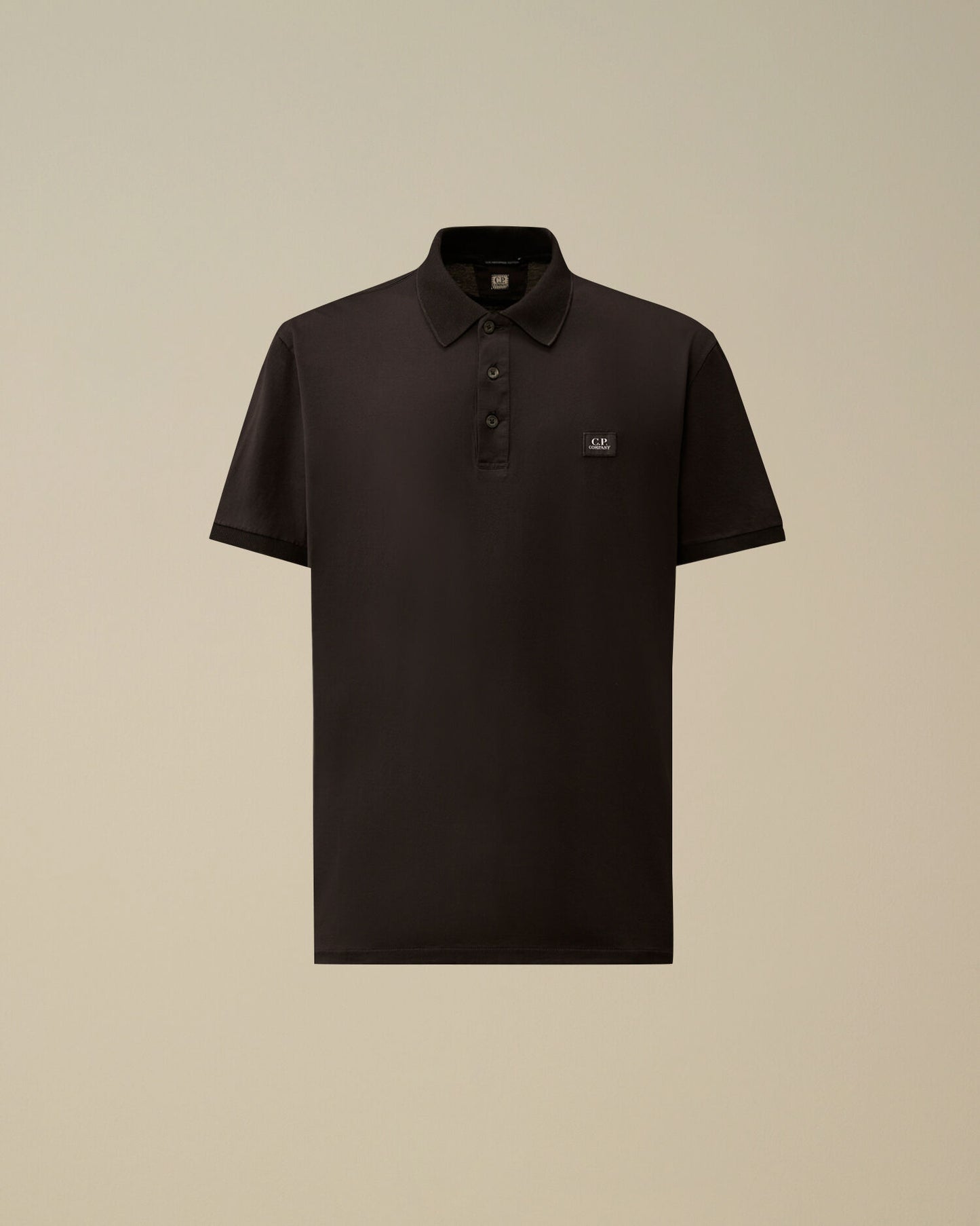 70/2 Mercerized Jersey Gasato Short Sleeve Polo, BLACK