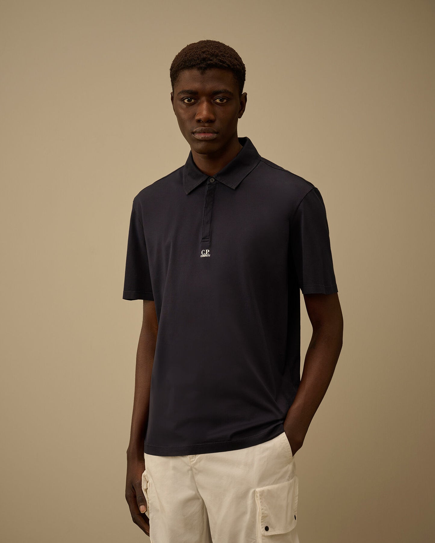 70/2 Mercerized Jersey Gasato Short Sleeve Logo Polo, TOTAL ECLIPSE - BLUE