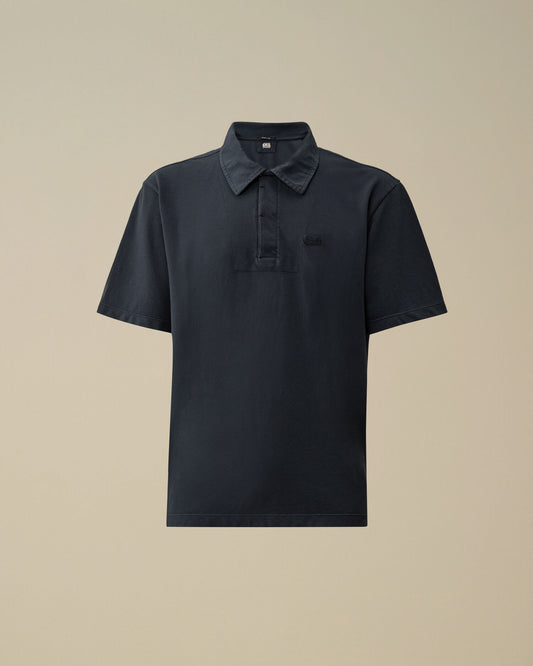 24/1 Piquet Button Short Sleeve Polo, MIDNIGHT NAVY - BLUE
