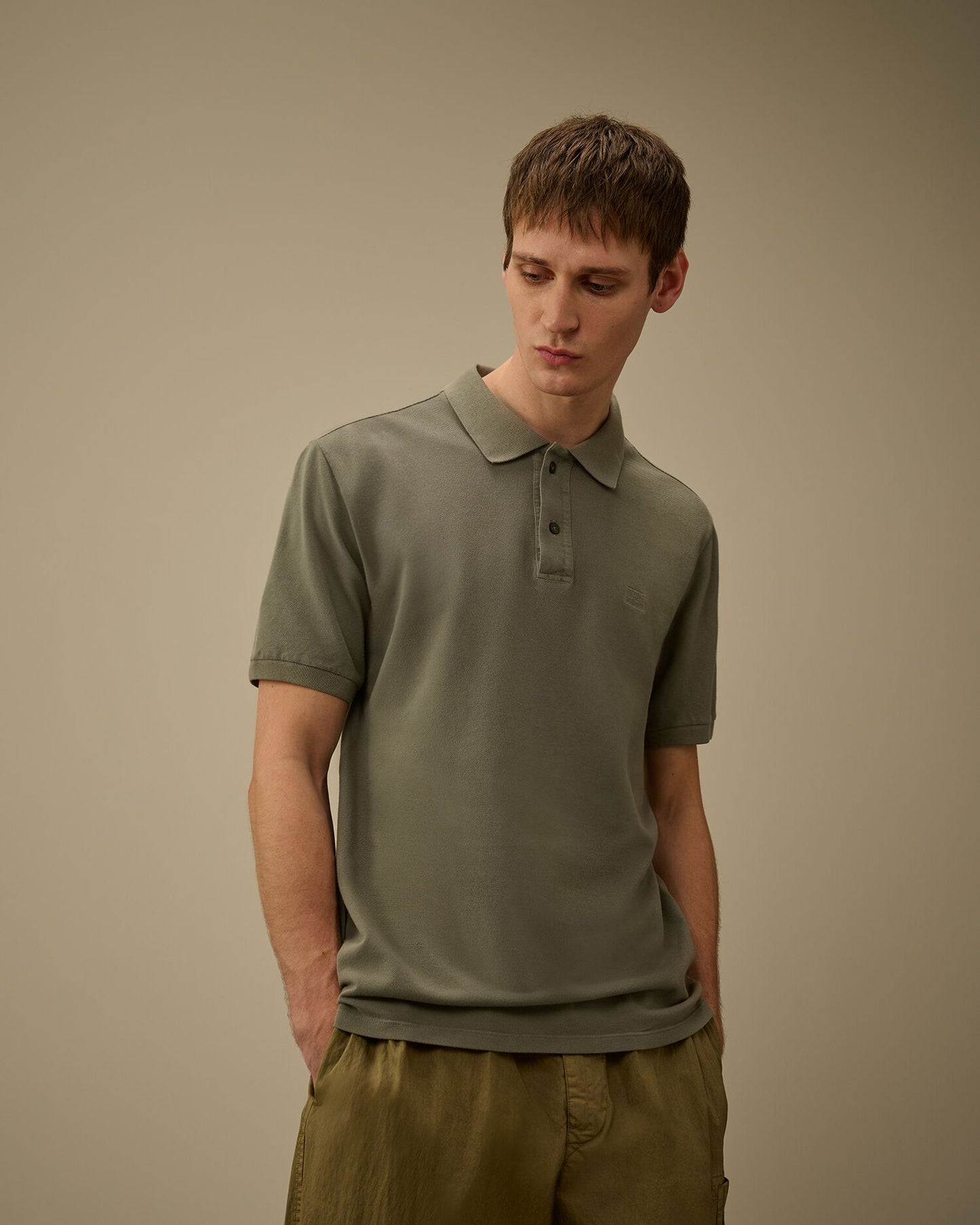 24/1 Piquet Pigment Dyed Short Sleeve Polo, GUNMETAL - GREY