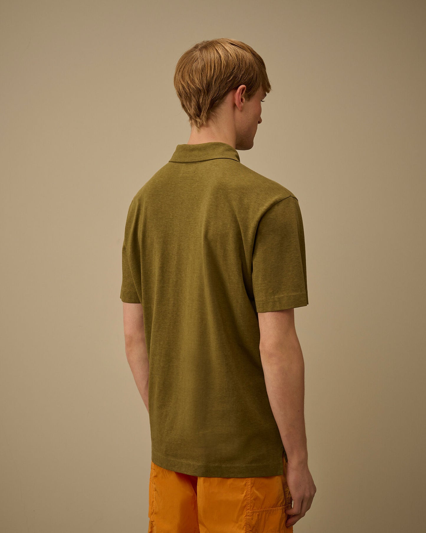 20/1 Jersey Plated Polo, DRIED HERB - GREEN