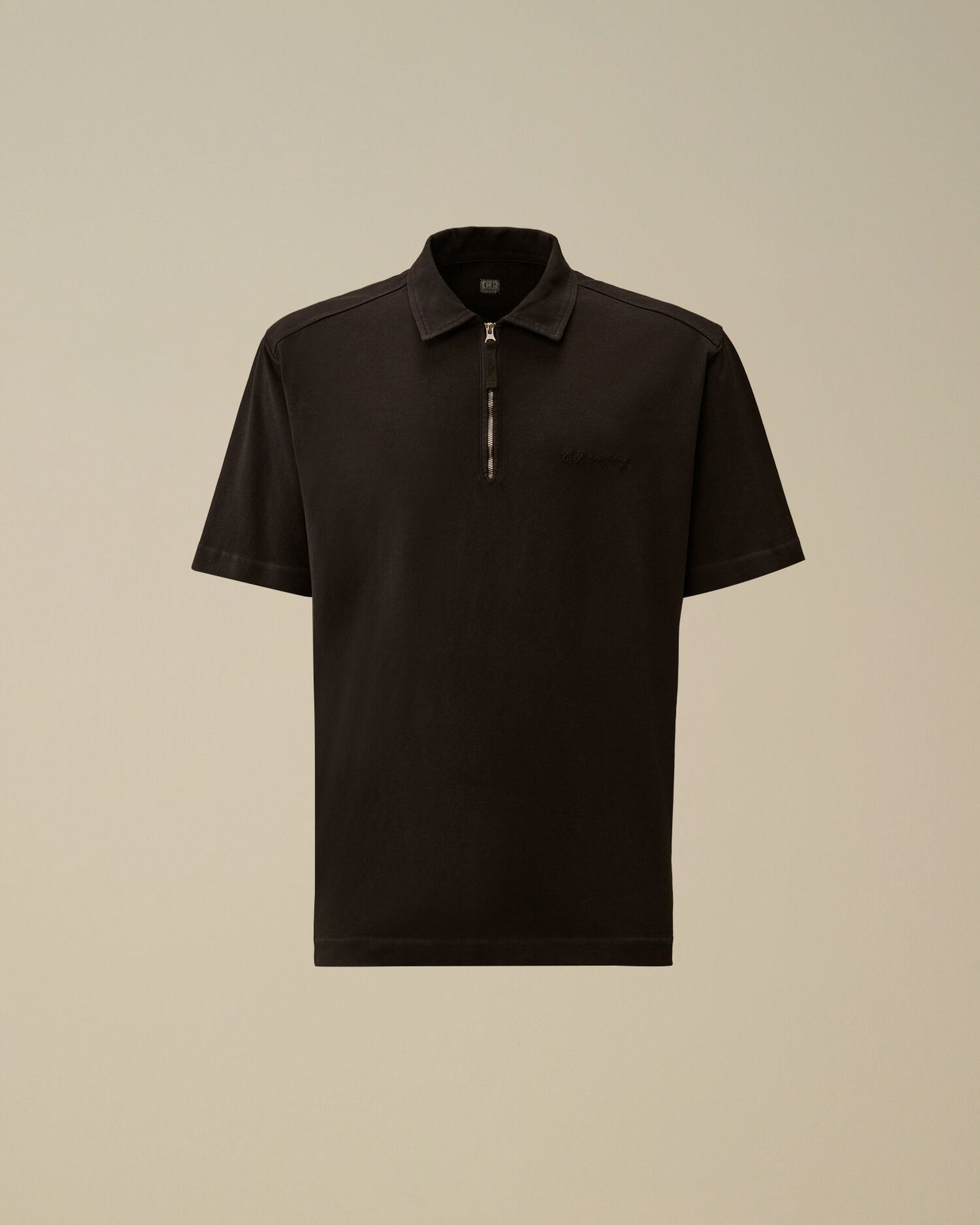 1020 Jersey Short Sleeve Half Zip Polo, BLACK