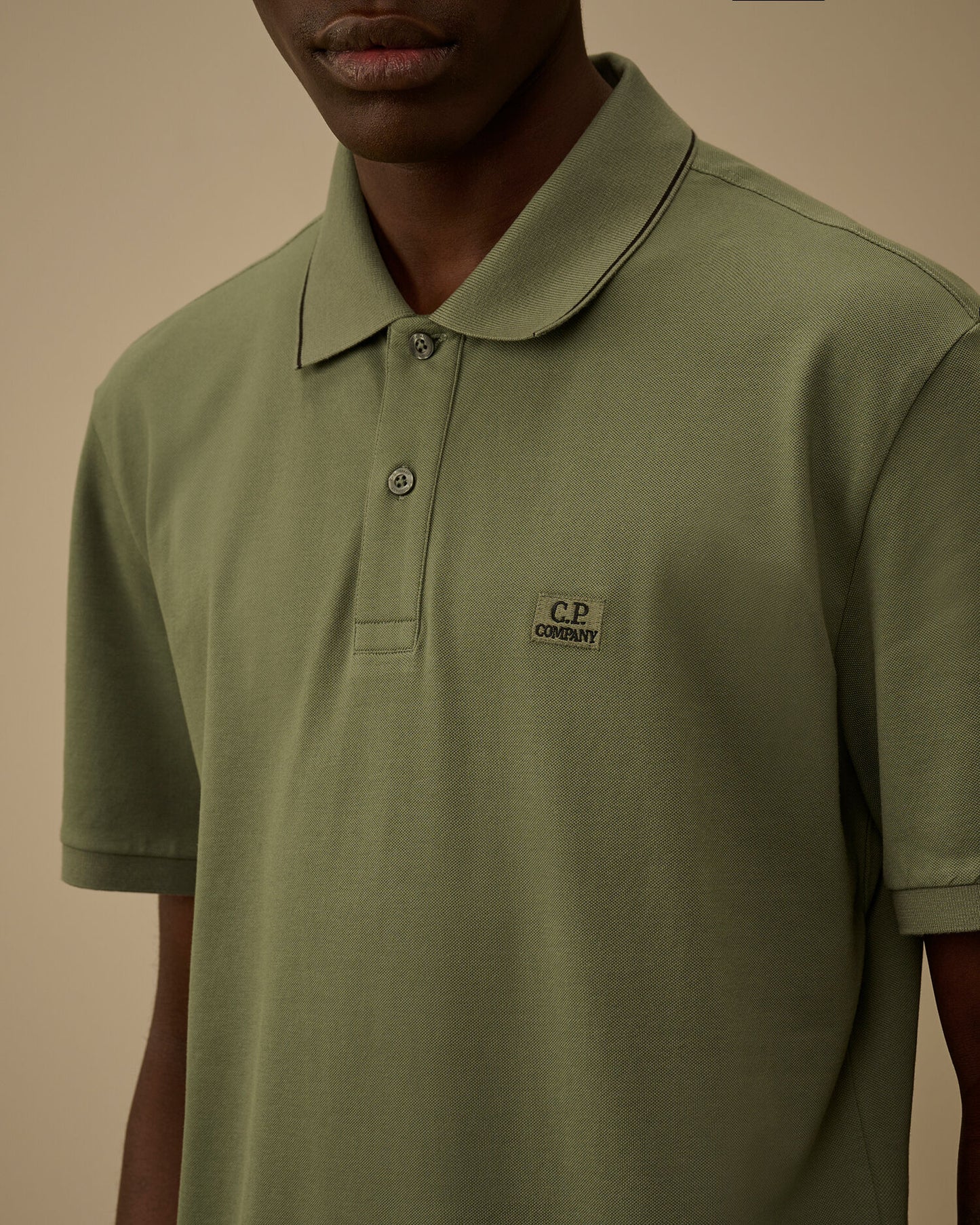 Stretch Piquet Short Sleeve Logo Polo, LAUREL WREATH - GREEN