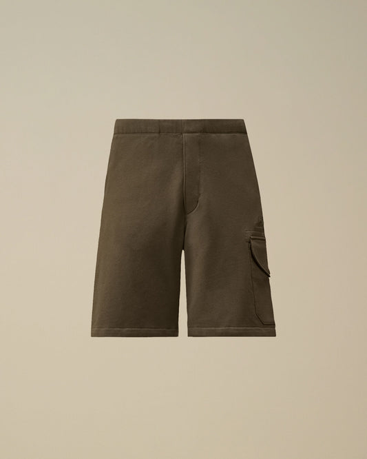Diagonal Raised Fleece Cargo Sweatshorts, GUNMETAL - GREY
