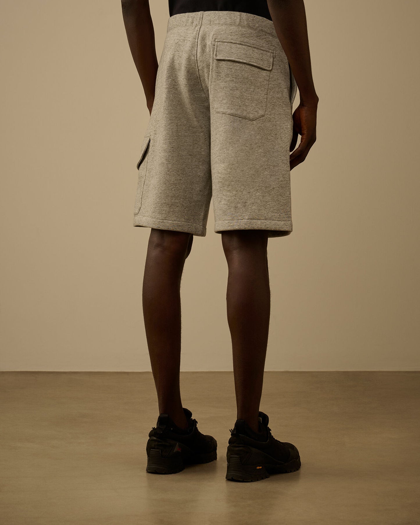 Diagonal Raised Fleece Cargo Sweatshorts, GREYSTONE MELANGE