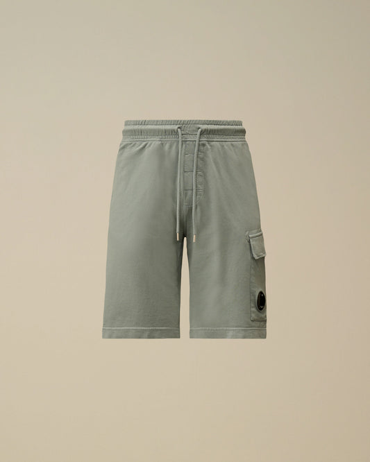 Light Fleece Cargo Lens Sweatshorts, SILVER BLUE
