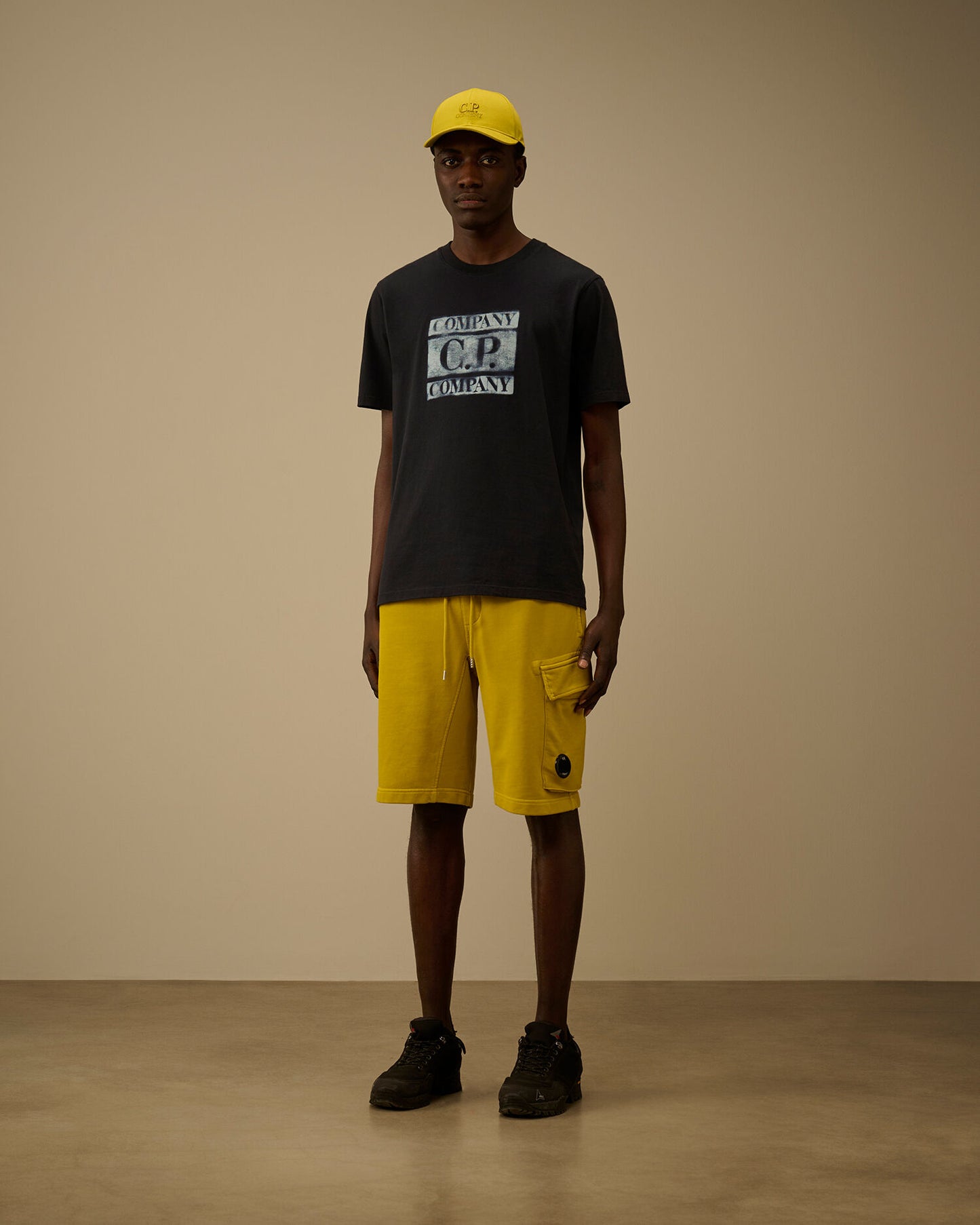 Cotton Diagonal Fleece Cargo Sweatshorts, ANTIQUE MOSS -YELLOW