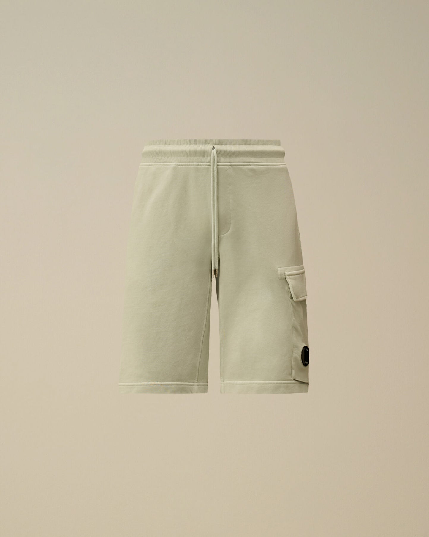 Cotton Diagonal Fleece Cargo Sweatshorts, MISTY BLUE
