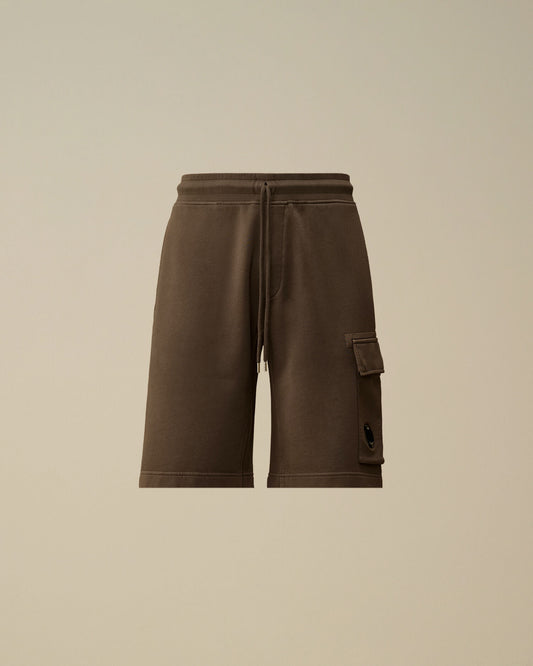 Cotton Diagonal Fleece Cargo Sweatshorts, GUNMETAL - GREY