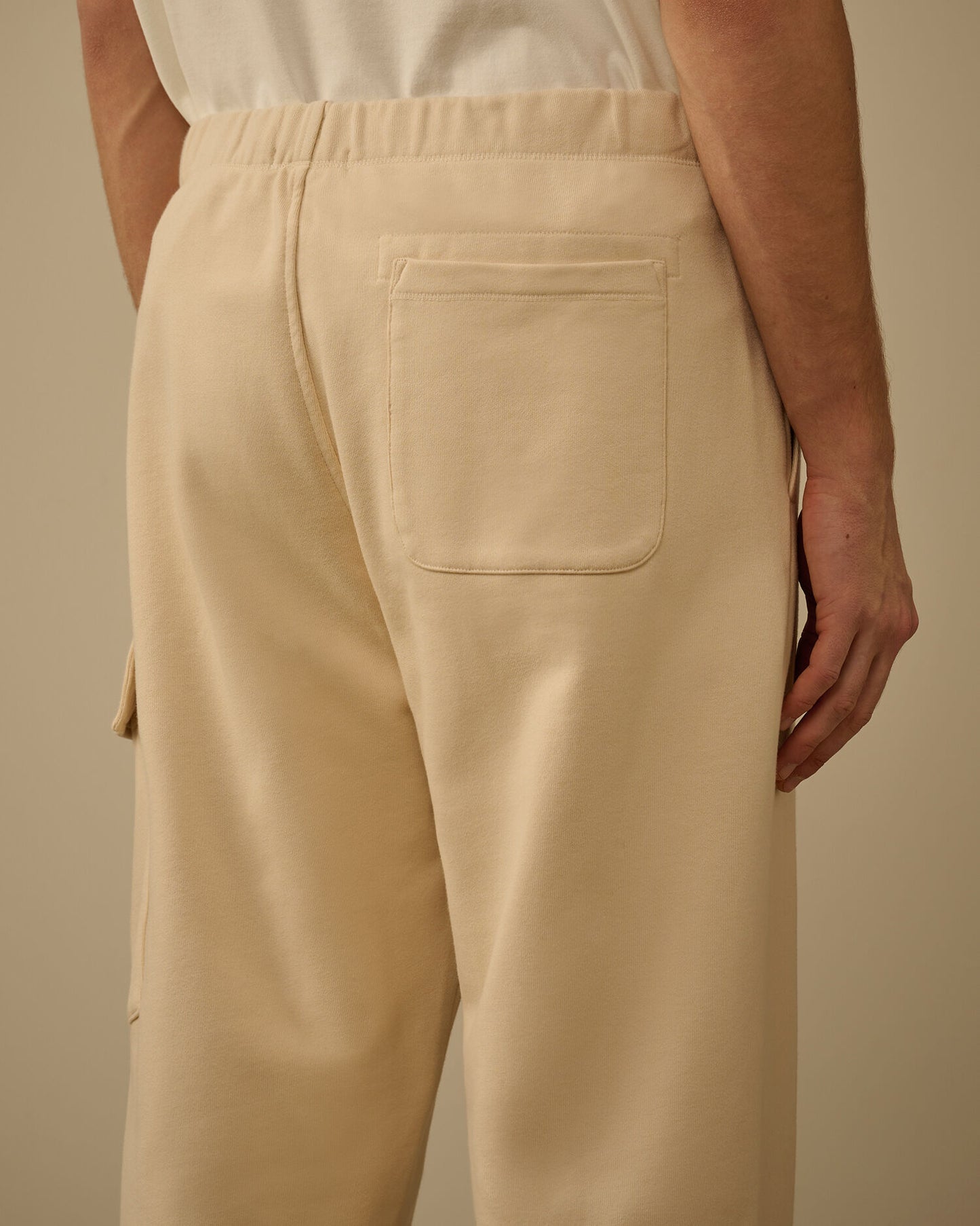 Diagonal Raised Fleece Cargo Sweatpants, FROZEN DEW - WHITE