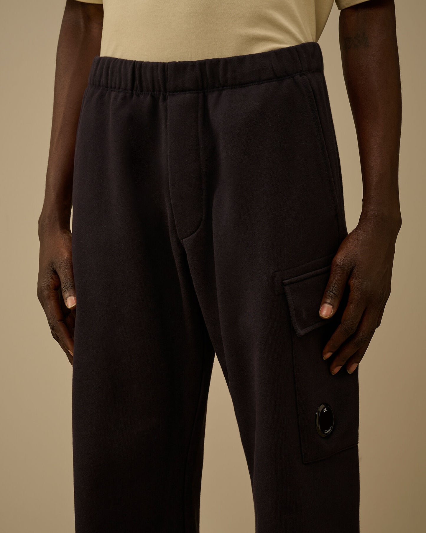 Diagonal Raised Fleece Cargo Sweatpants, TOTAL ECLIPSE - BLUE