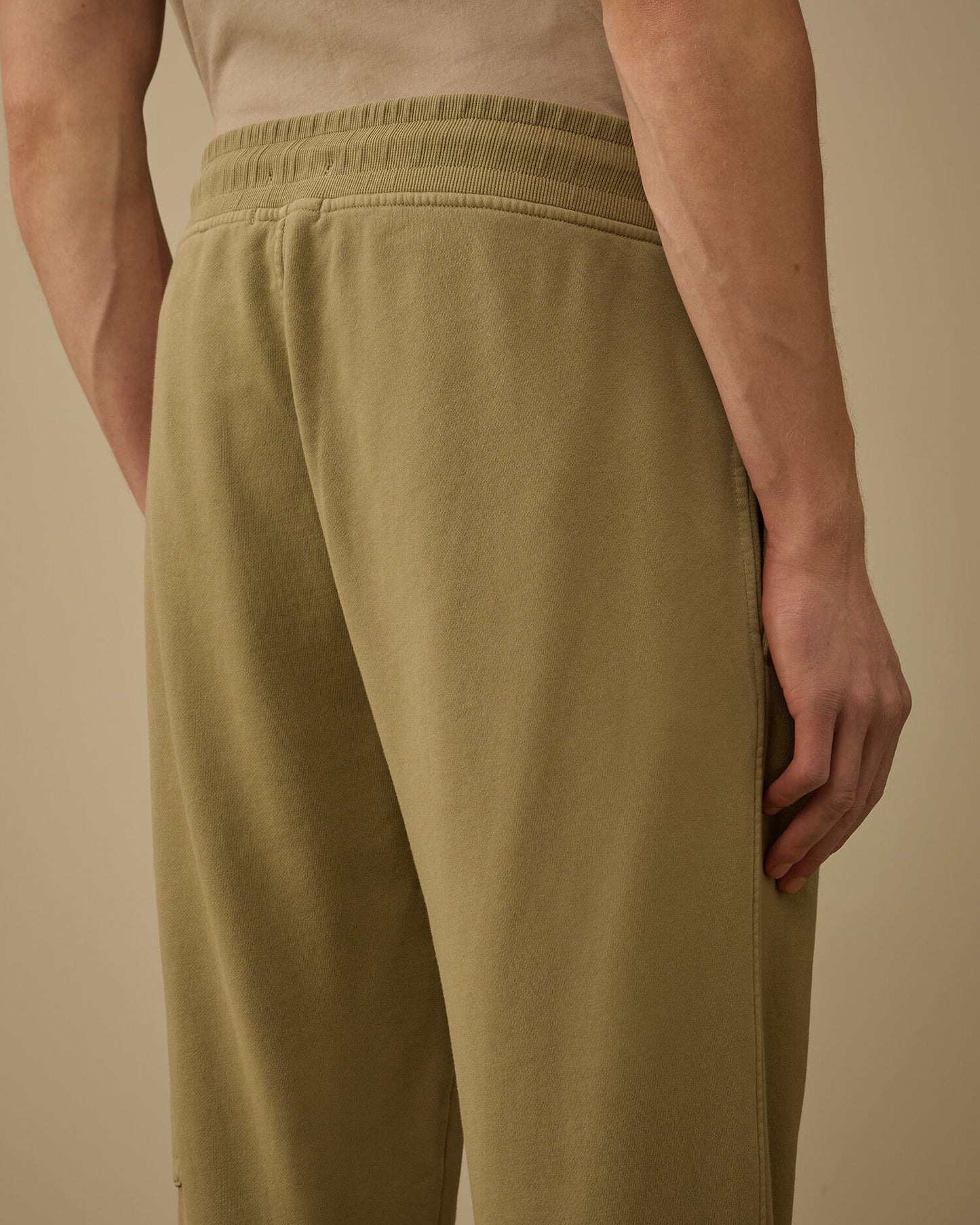 Cotton Diagonal Fleece Cargo Lens Sweatpants, MOSS GRAY - GREEN