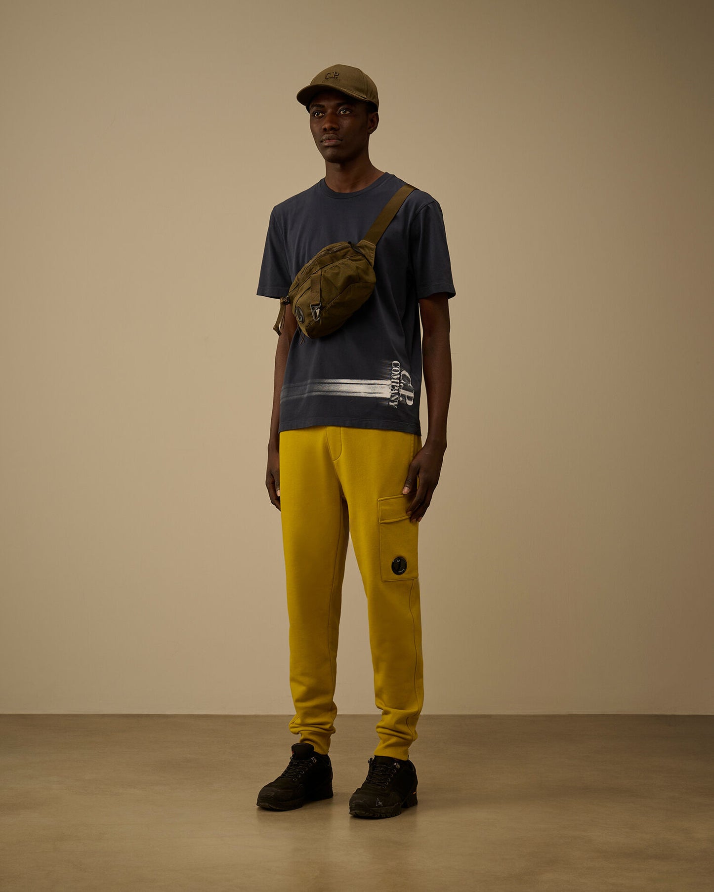 Diagonal Raised Fleece Cargo Lens Sweatpants, ANTIQUE MOSS -YELLOW