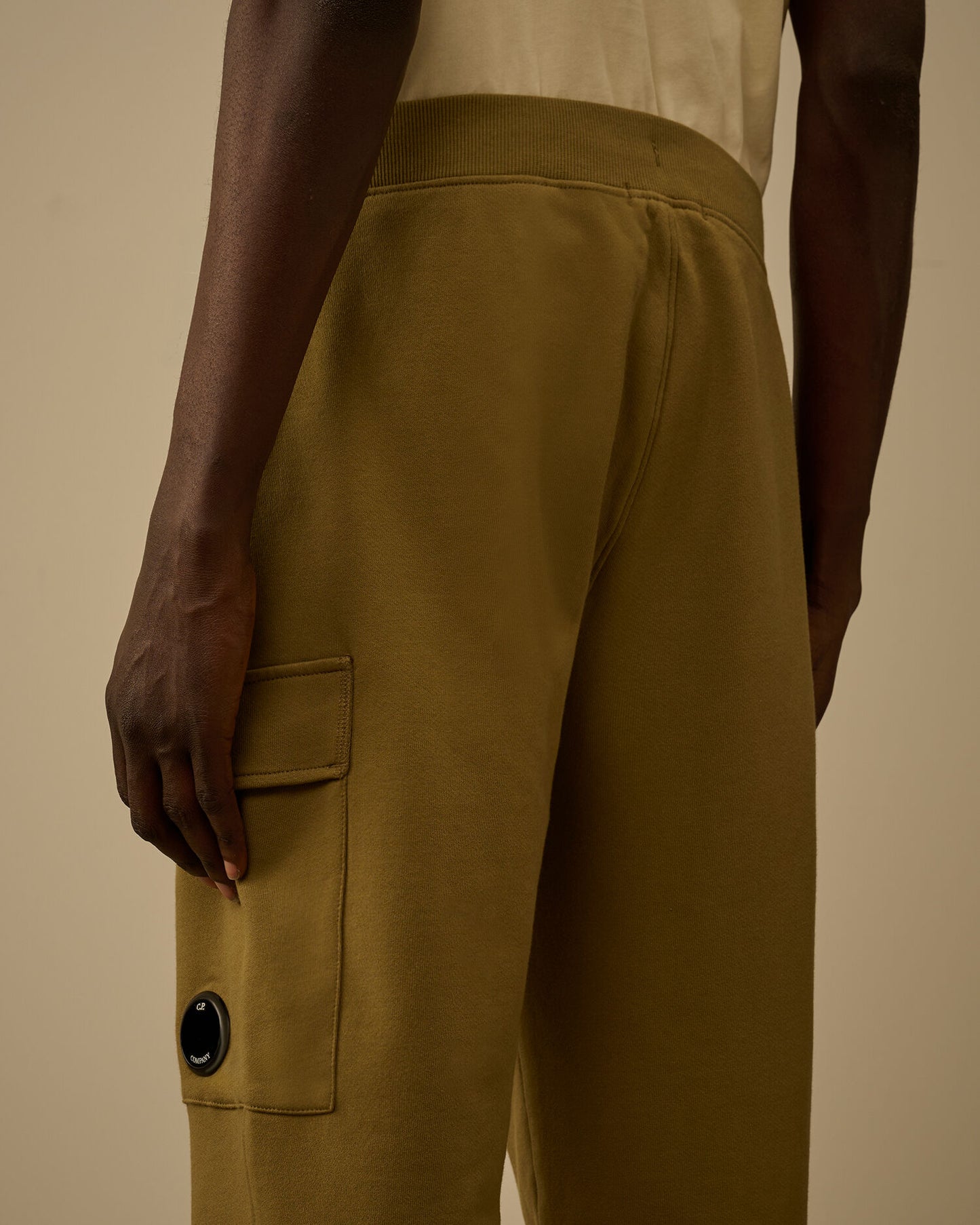 Diagonal Raised Fleece Cargo Lens Sweatpants, DRIED HERB - GREEN