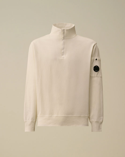 Light Fleece Half Zip Lens Sweatshirt, GAUZE WHITE