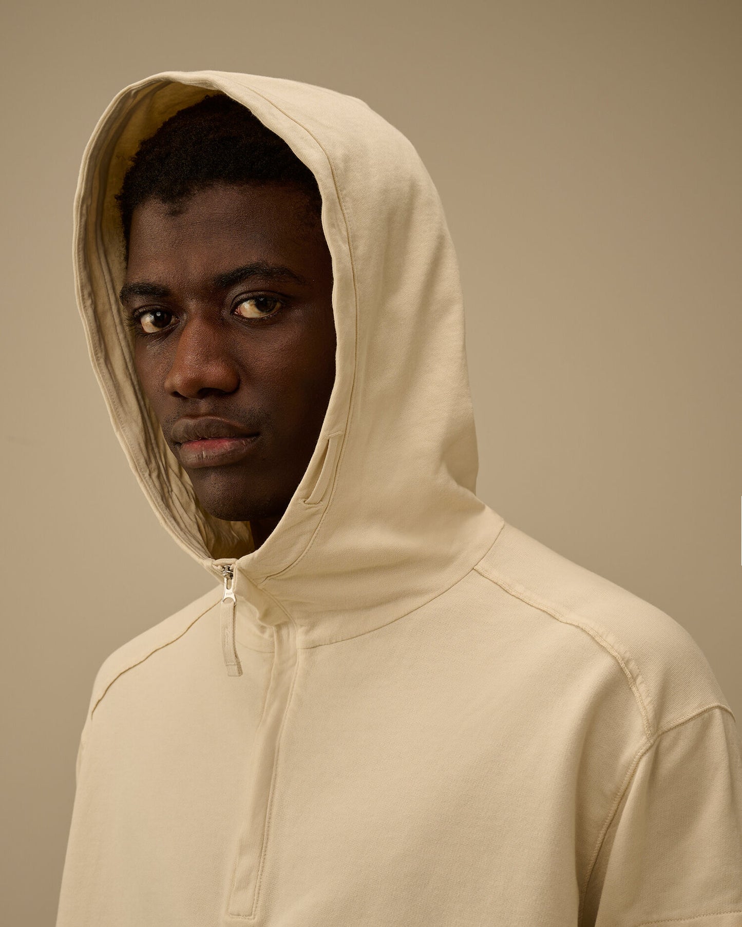 Light Fleece Half Zip Lens Sweatshirt, FROZEN DEW - WHITE