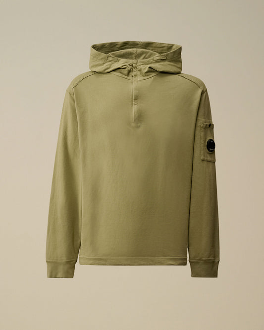 Light Fleece Half Zip Lens Sweatshirt, MOSS GRAY - GREEN