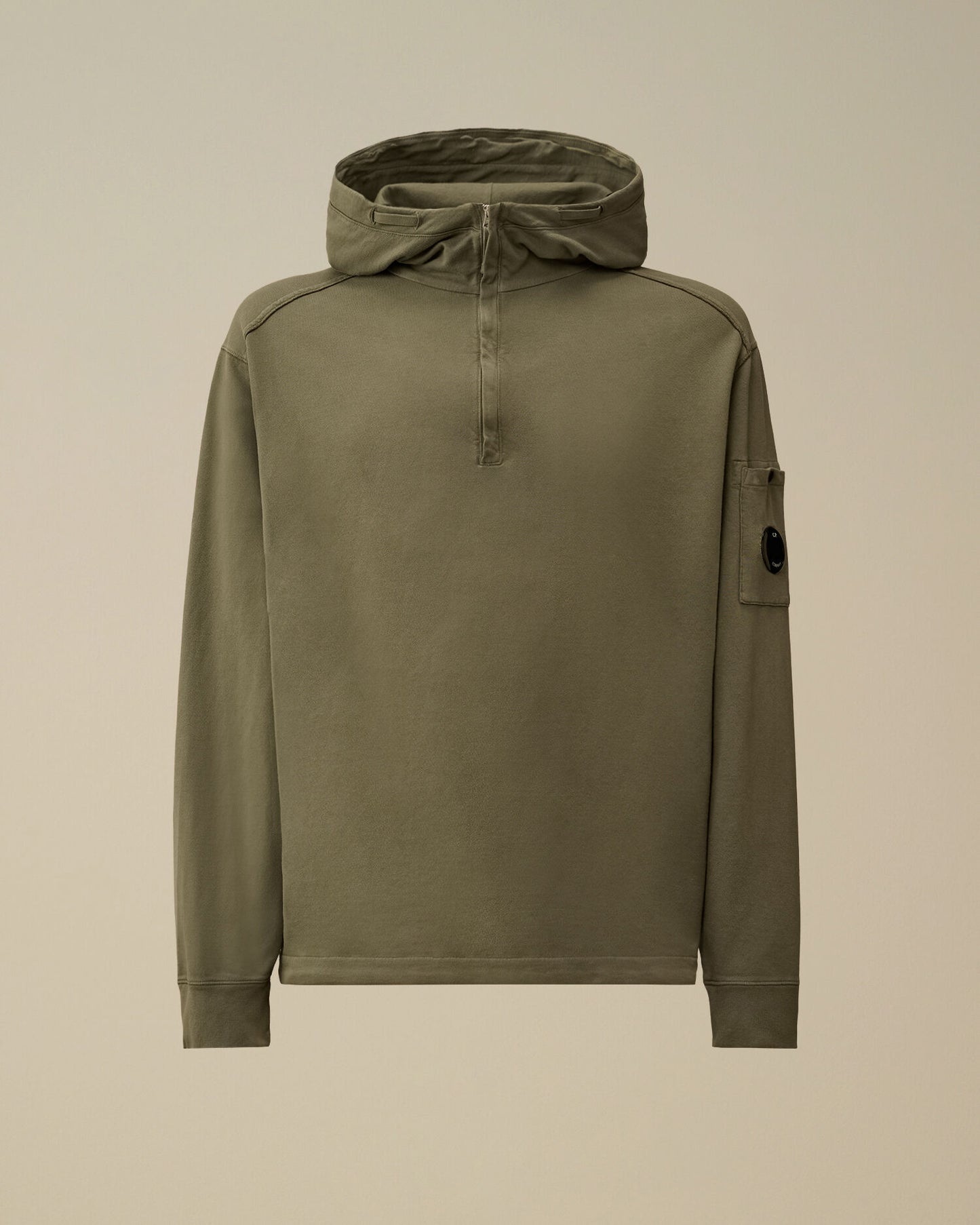 Light Fleece Half Zip Lens Sweatshirt, GUNMETAL - GREY