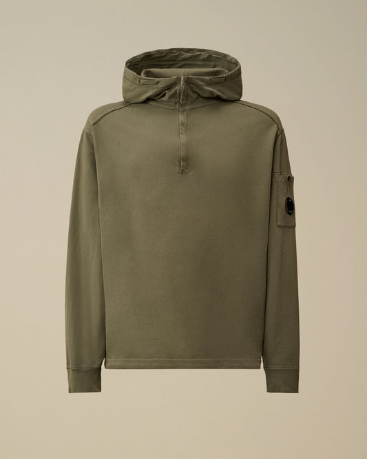 Light Fleece Half Zip Lens Sweatshirt, GUNMETAL - GREY