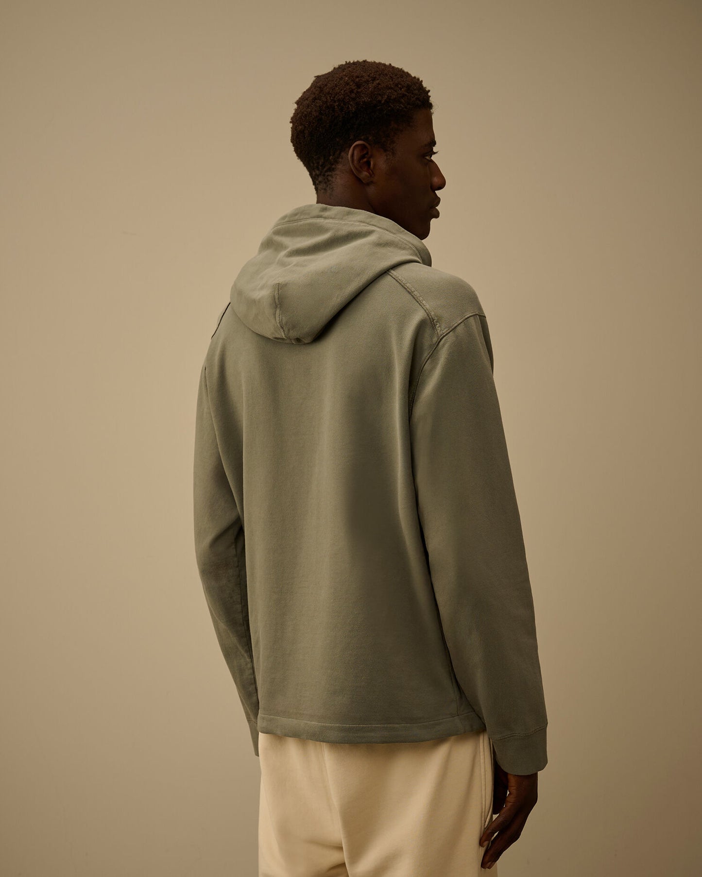 Light Fleece Half Zip Lens Sweatshirt, GUNMETAL - GREY
