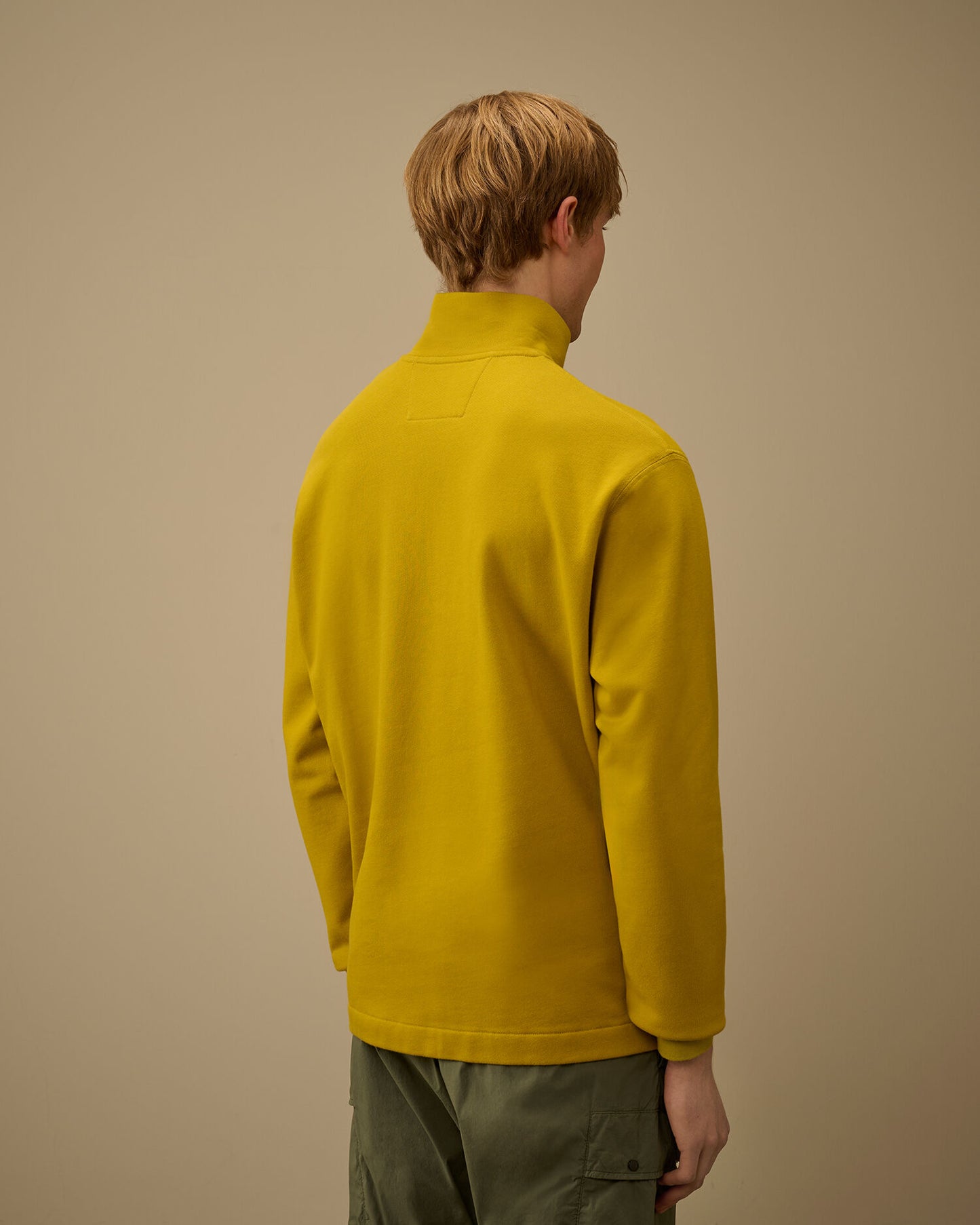 Diagonal Raised Fleece Half Zip Sweatshirt, ANTIQUE MOSS -YELLOW