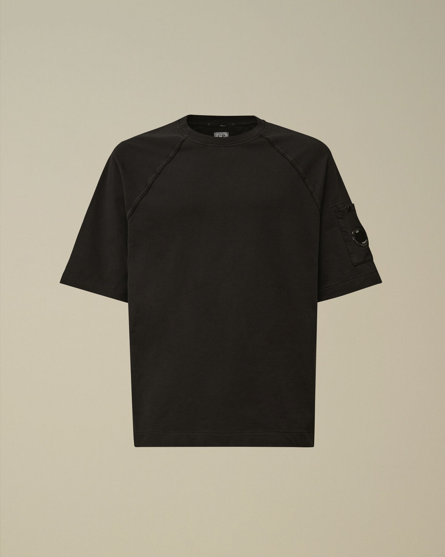 Light Fleece Short Sleeve Sweatshirt, BLACK