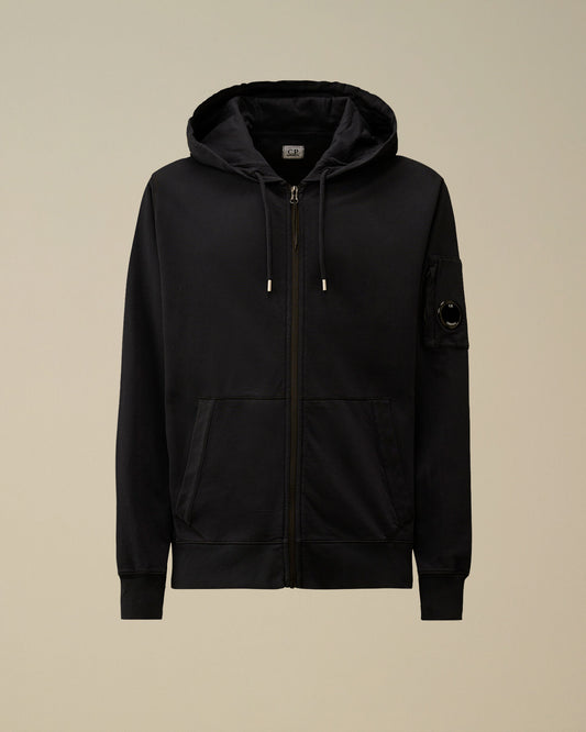 Light Fleece Zip Hooded Lens Sweatshirt, TOTAL ECLIPSE - BLUE