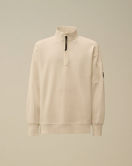 Diagonal Raised Fleece Half Zip Lens Sweatshirt, GAUZE WHITE