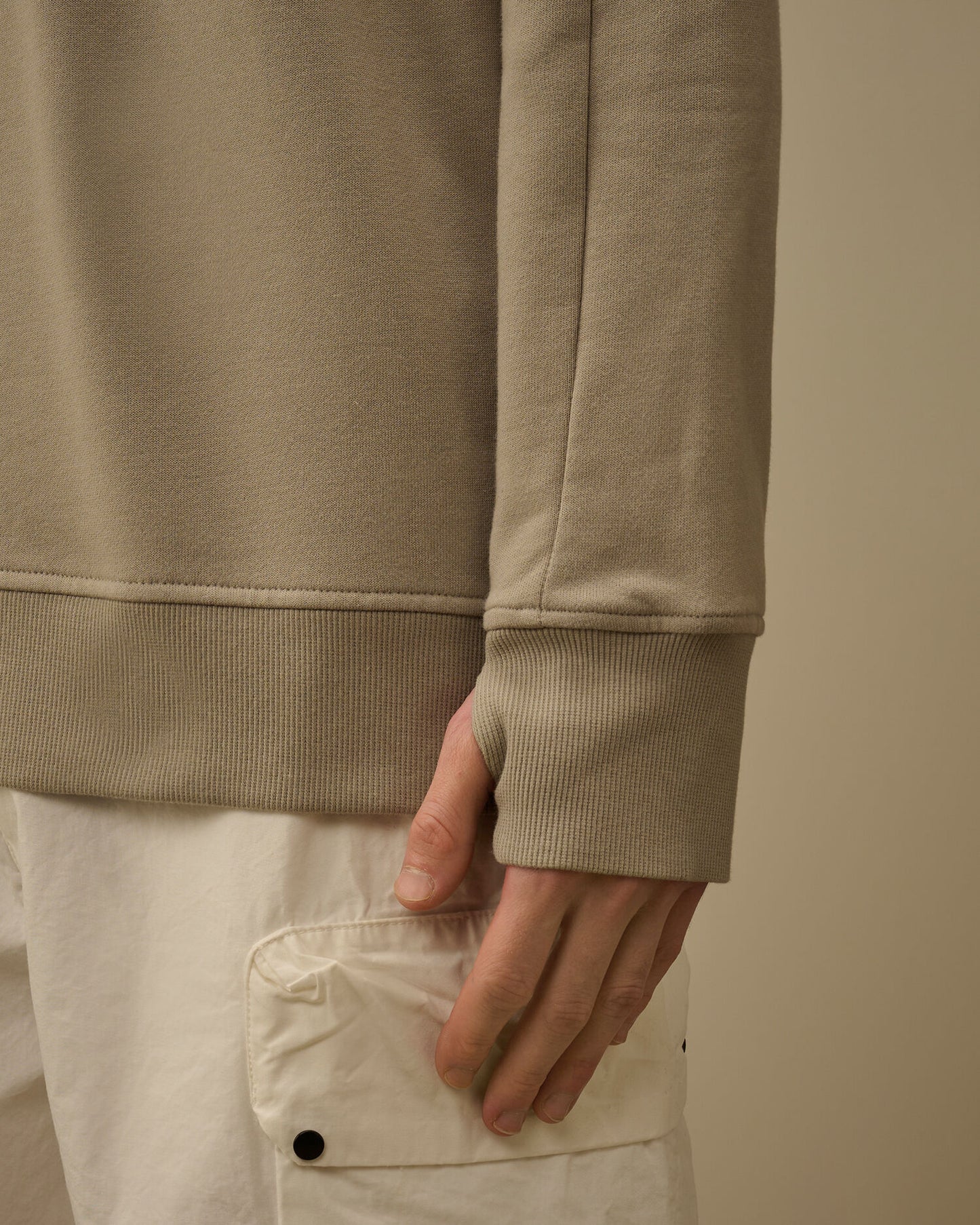 Diagonal Raised Fleece Half Zip Lens Sweatshirt, DOVE - GREY