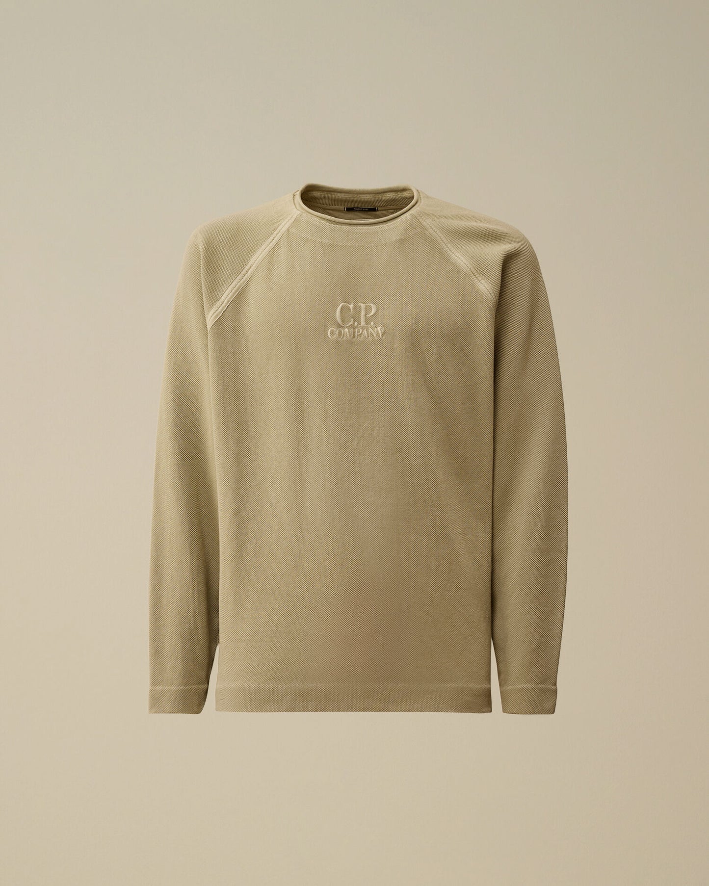 Heavy Piquet Pigment Dyed Mockneck Sweatshirt, MOSS GRAY - GREEN