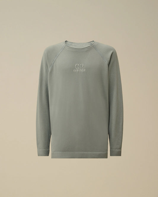 Heavy Piquet Pigment Dyed Mockneck Sweatshirt, SILVER BLUE