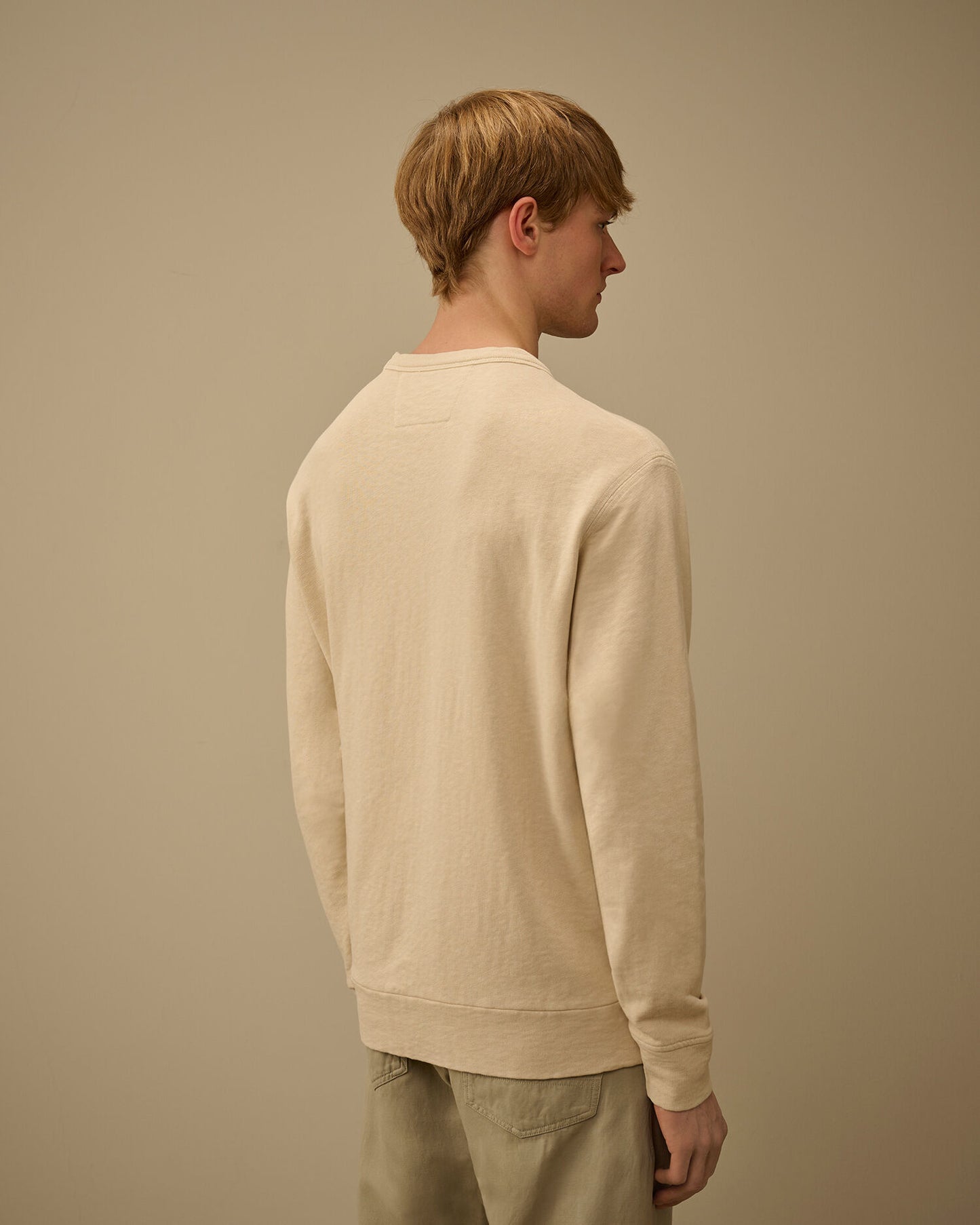 Malfilè Fleece Lens Crewneck Sweatshirt, FROZEN DEW - WHITE
