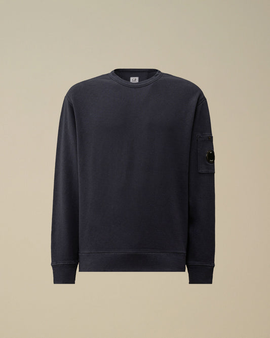 Malfilè Fleece Lens Crewneck Sweatshirt, MIDNIGHT NAVY - BLUE